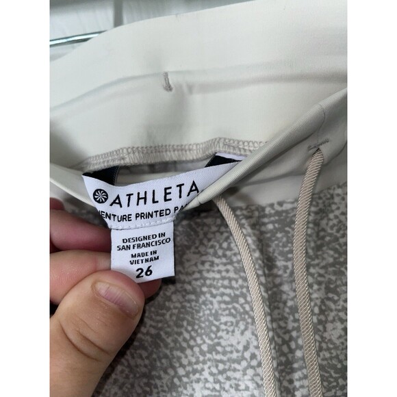 Athleta Women’s Plus Size 26 Pant Venture Print Viper Grey & Cream Jogger NEW - Picture 7 of 8